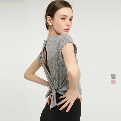 Sport Shirt Temperament Bodybuilding Sportswear T-Shirt Fashion Yoga Clothes Sexy Beauty Back Tops Fitness Clothes Women Fitness