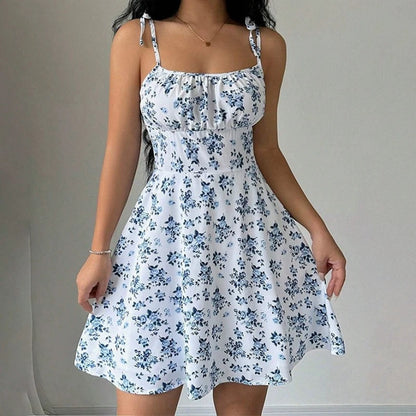 Women'S Summer Floral Spaghetti Strap Beach Short Dress,Womens Dresses,Woman Clothing,Woman Clothes,Sundress,New in Dress 2025