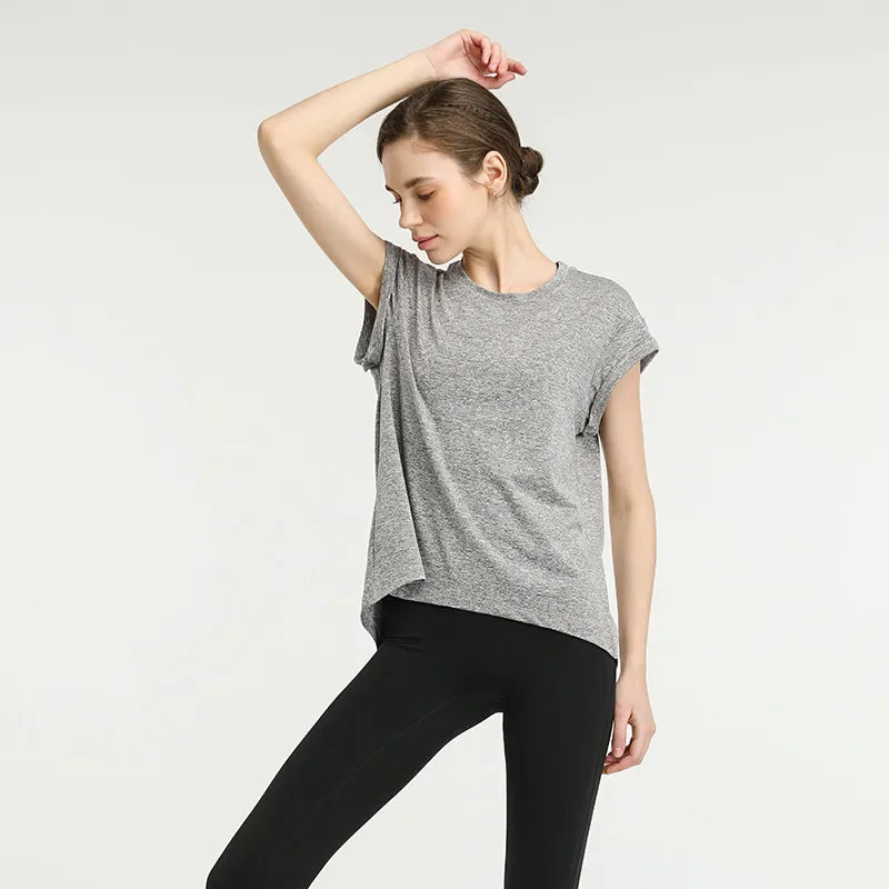 Sport Shirt Temperament Bodybuilding Sportswear T-Shirt Fashion Yoga Clothes Sexy Beauty Back Tops Fitness Clothes Women Fitness